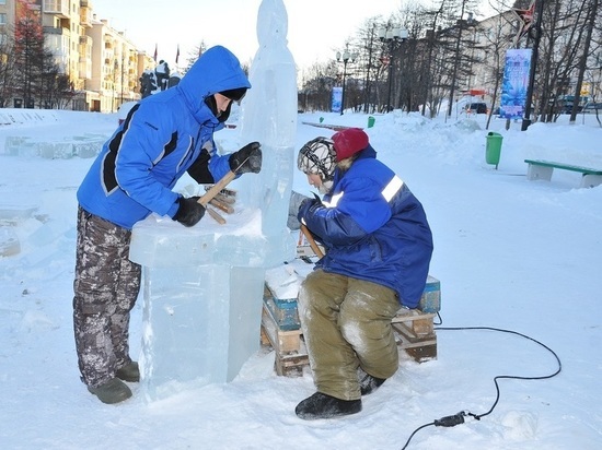 Международный конкурс ледяных скульптур открывается в Магадане