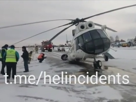 Вертолёт Ми-8 совершил жёсткую посадку в аэропорту Иркутска