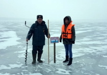 Сотрудники МЧС по Республике Марий Эл измерили толщину льда на водоемах