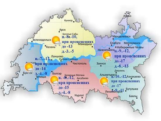 Карта погоды в татарстане