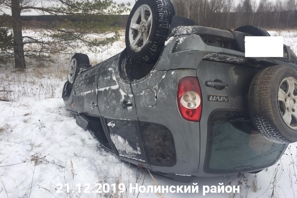 В Нолинском районе перевернулась 