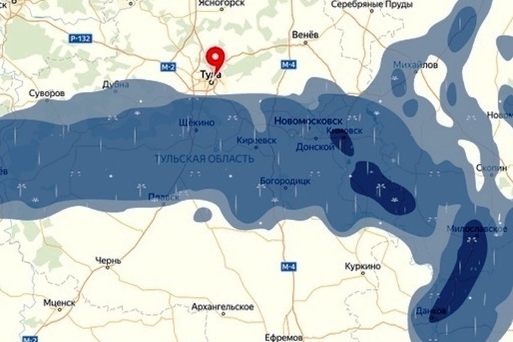 Карта осадков богородицк тульская область