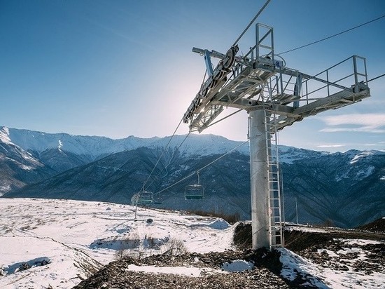 Запуском новой трассы открыли горнолыжный курорт «Ведучи» в Чечне
