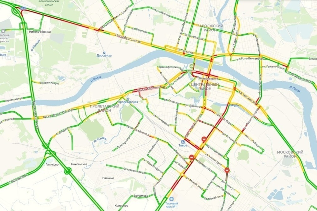 Петербургское шоссе тверь карта