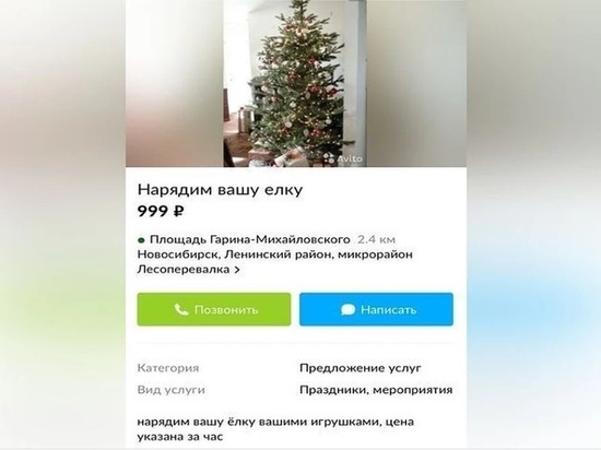 В Новосибирске появилась новую услуга: вам помогут нарядить елку