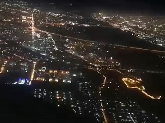 Как выглядел Новосибирск с высоты в полночь 31 декабря