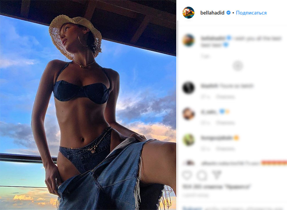В соцсетях назвали фотомодель Беллу Хадид самой популярной женщиной года
