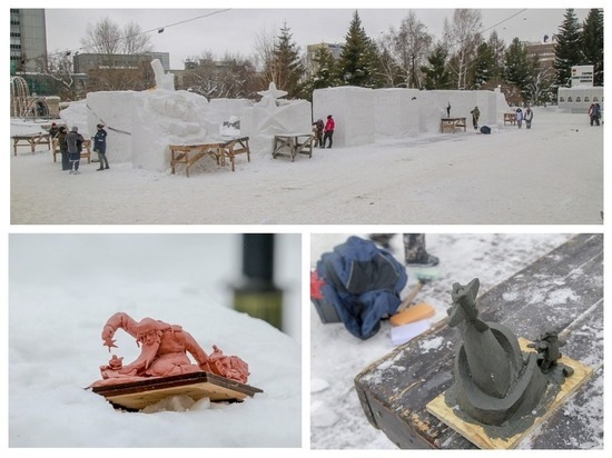 Близится к финалу XX Новосибирский фестиваль снежных скульптур