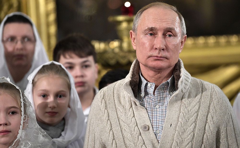 Владимир Путин встретил Рождество в Санкт-Петербурге