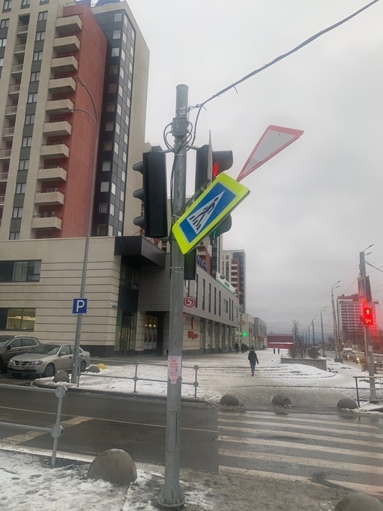 Петрозаводчанка пожаловалась на угрожающие жизни дорожные знаки