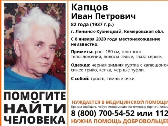 Автомобилистов в Кузбассе попросили помочь в поисках пропавшего пенсионера