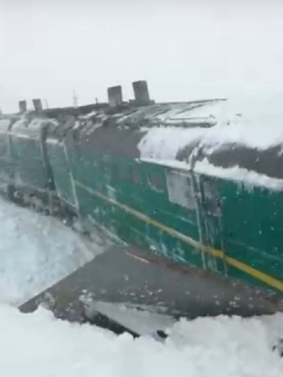 В Алтайском крае сошел с рельсов снегоуборочный поезд
