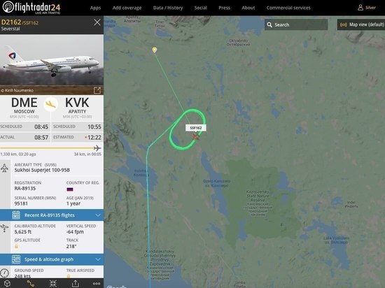 Над Хибинами два часа кружил самолёт из Москвы