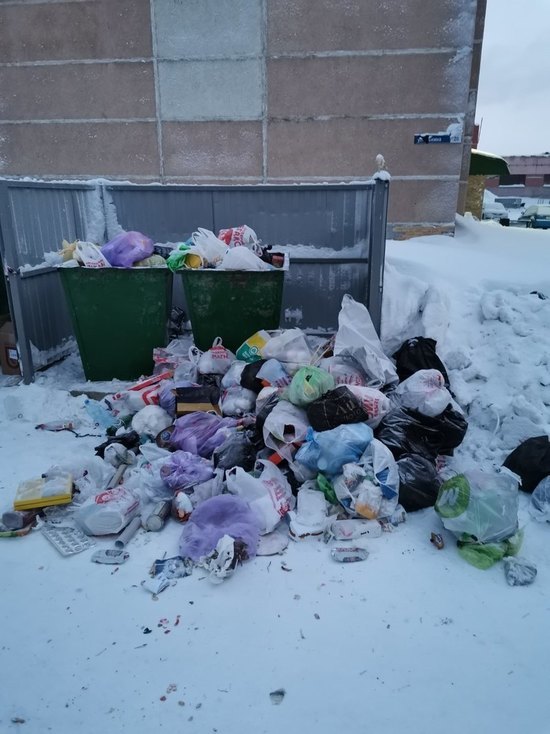 В Новом Уренгое сфотографировали заваленную мусором площадку