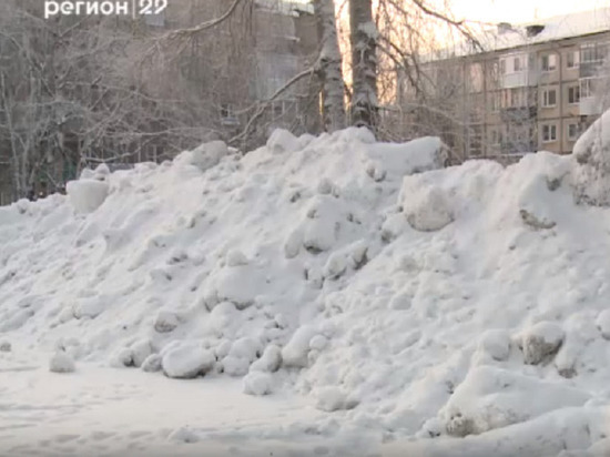 Горожан призывают информировать о подрядчиках, сваливающих снег во дворах