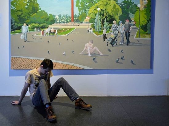 Красноярский художник продает на аукционе картину с голым Павленским