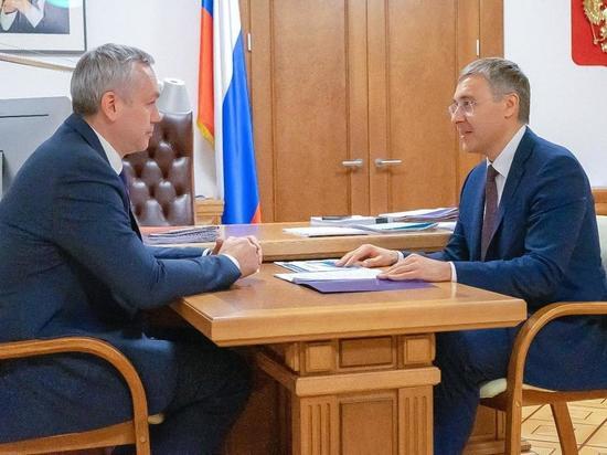 Новый министр науки и губернатор НСО обсудили строительство ЦКП СКИФ