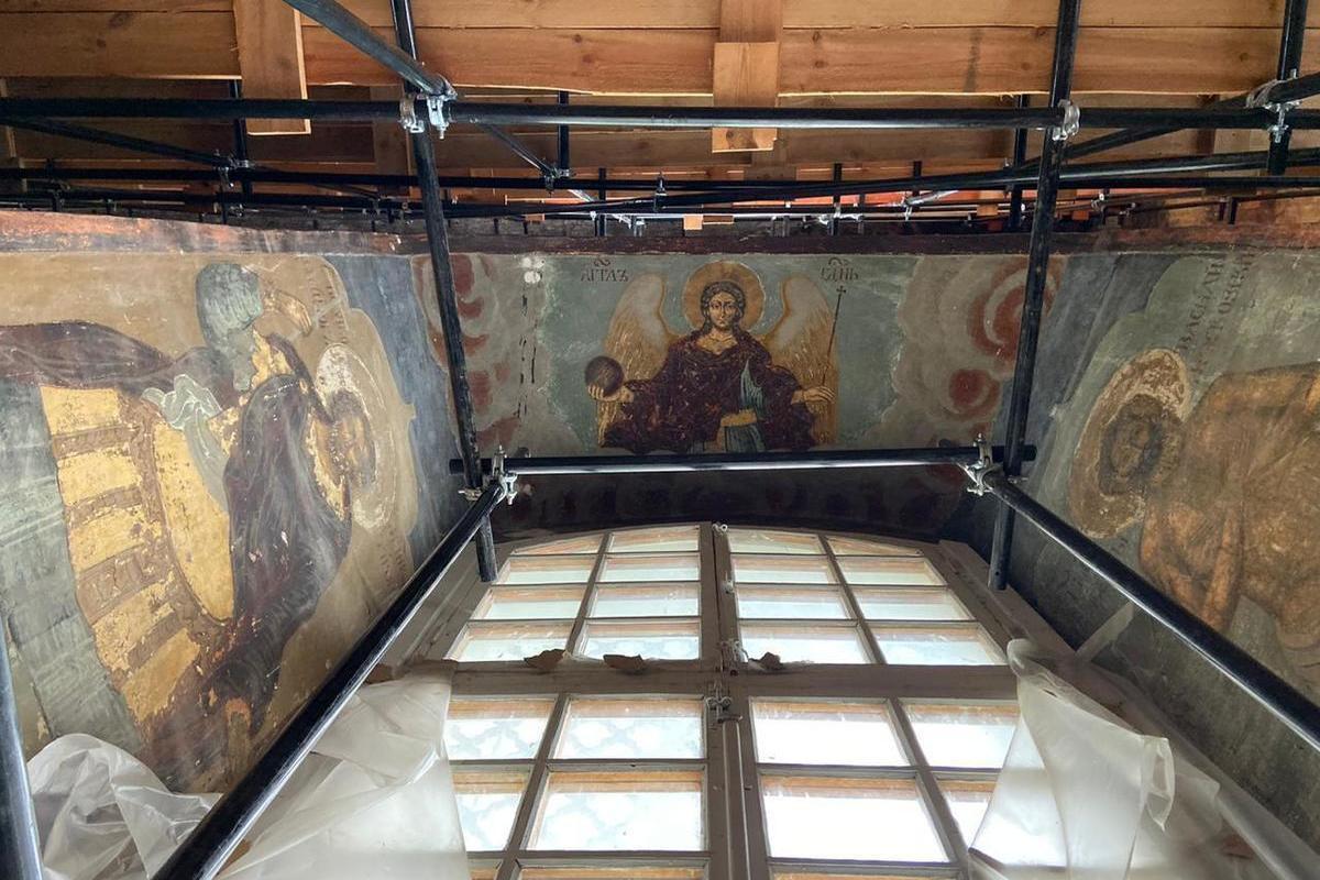 Тула реставрация. Фрески Успенского собора Кремля Тула.