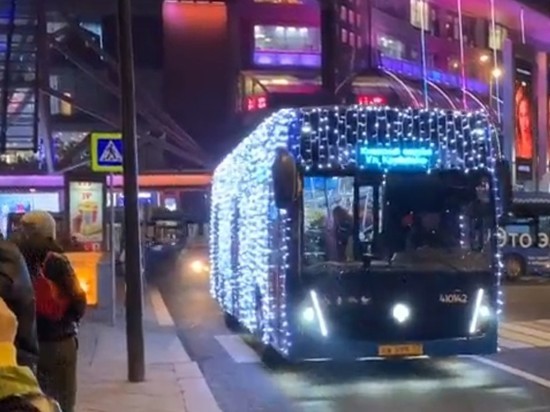 ГИБДД отменила штрафы за новогодние гирлянды московских электробусов