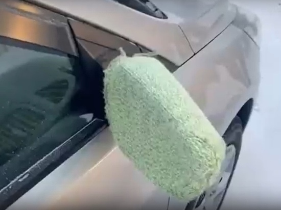 В Новом Уренгое автовладелец связал «варежки» для зеркал