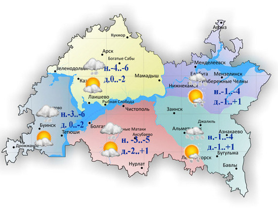 Метеорологи Татарстана предупреждают о снежных заносах и сильном ветре