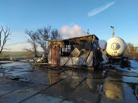 Газозаправка загорелась в Буденновском районе Ставрополья