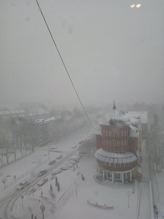 Сегодняшний снег в Пскове синоптики считают умеренным