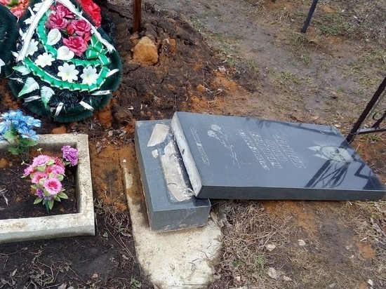В Скопинском районе неизвестные разгромили кладбище