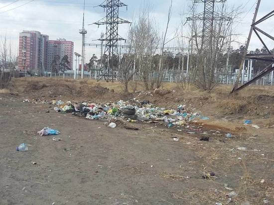 Читинцы снова создали свалку возле домов на Оленгуйской