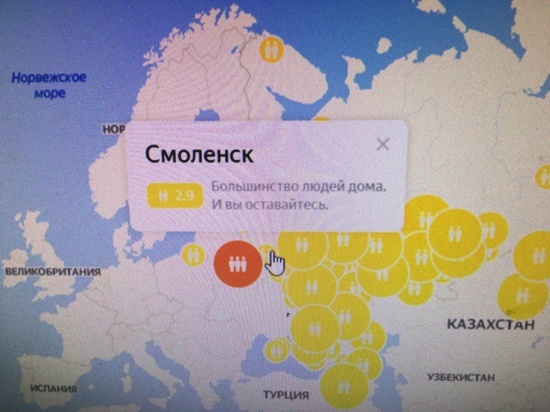 Какой балл по уровню самоизоляции Смоленск получил 30 марта