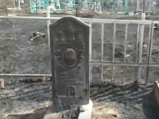 Кладбище выгорело в забайкальском селе