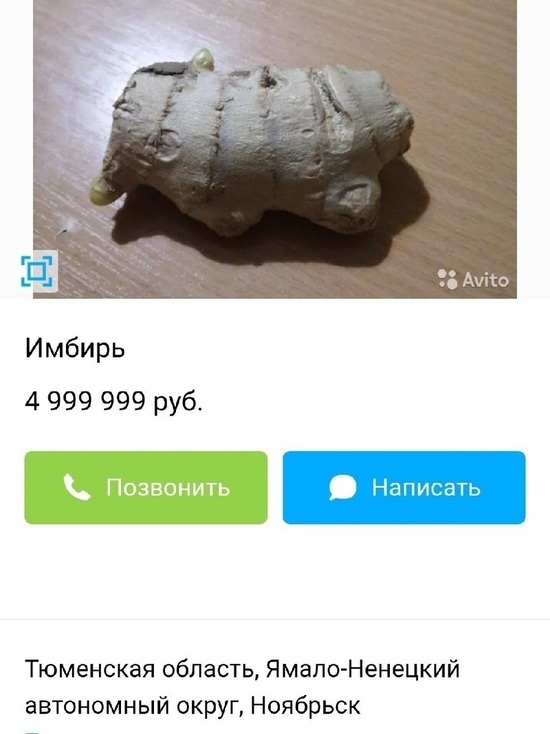 Житель Ноябрьска продает имбирь за 5 млн рублей