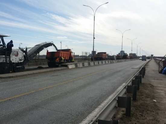 В Татарстане начался ремонт покрытия моста через Каму на трассе М7