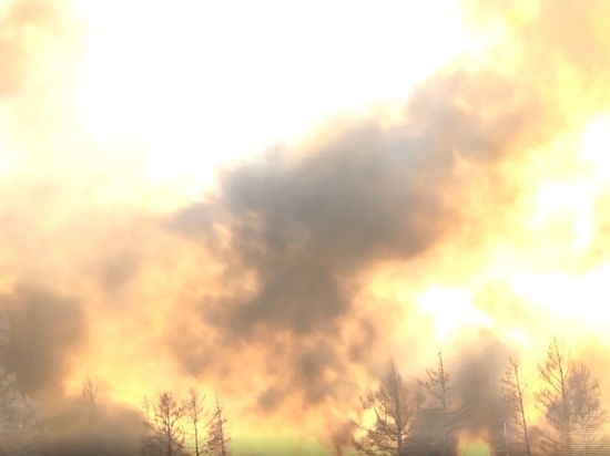 Пожарные Авиалесоохраны провели отжиг для остановки огня в Забайкалье