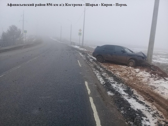 В Афанасьевском районе в ДТП пострадал пьяный водитель ВАЗа