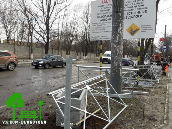 На ряде перекрестков Йошкар-Олы установят пешеходные ограждения