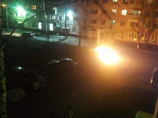 Неизвестные подожгли мусорный контейнер в Берёзовском