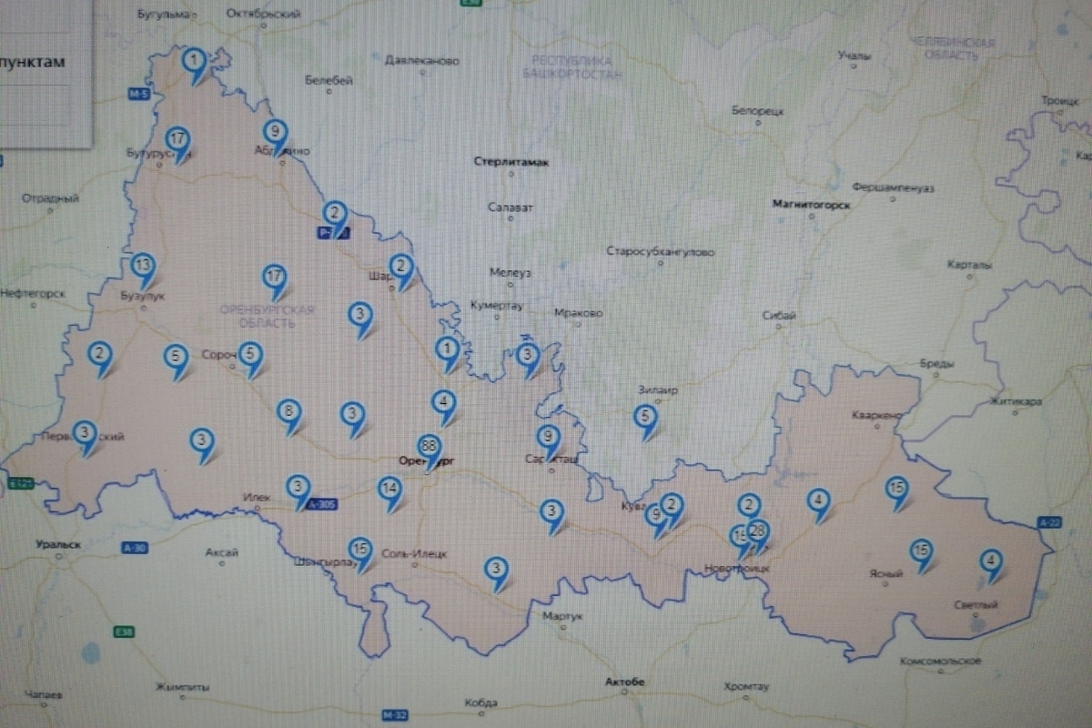 Онлайн карта оренбурга в реальном времени