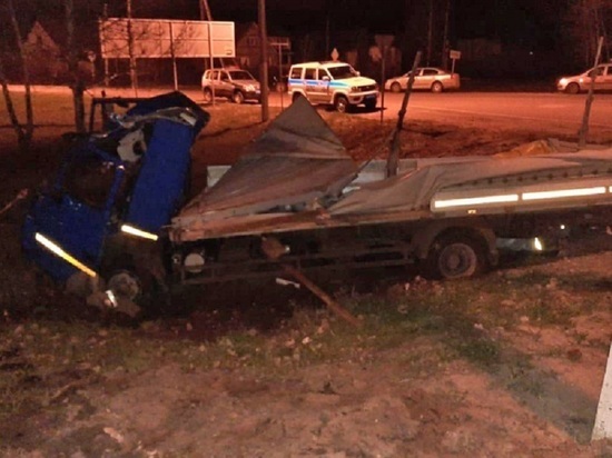 В Тамбовской области в аварии погиб водитель большегруза