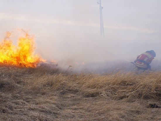 В Хакасии погодные условия привели к большим пожарам