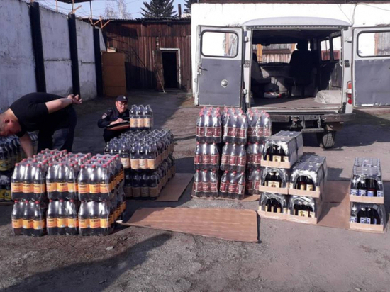 Водитель «буханки» в Туве, с полным салоном пива, попытался скрыться от ГИБДД