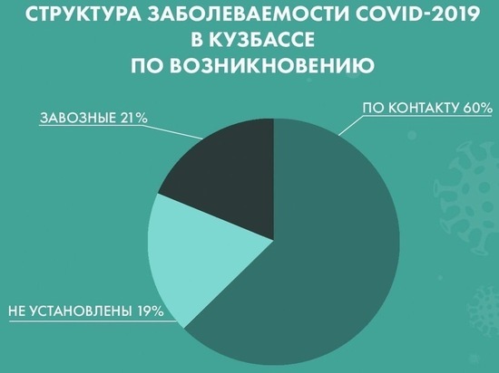 Оперштаб Кузбасса предоставил диаграмму заболеваемости коронавирусом по возникновению