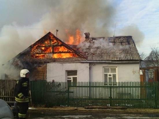 Большой пожар произошел в Лухском районе