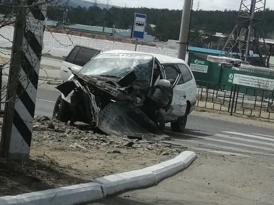 Пассажир Toyota попал в больницу после тройного ДТП 9 мая в Чите