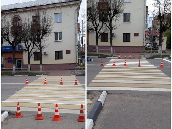 На четырех улицах Серпухова обновили дорожную разметку