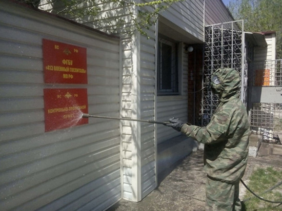 В Волгограде военные дезинфицировали новый госпиталь