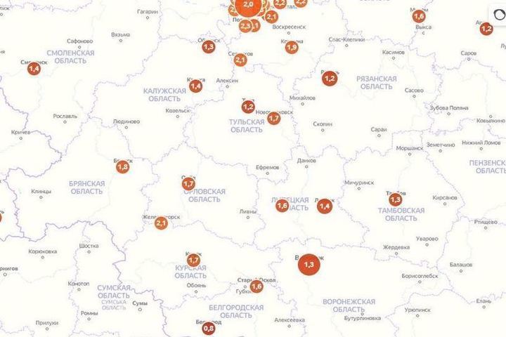 Карта черноземья рязанской области