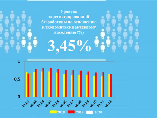 Уровень регистрируемой безработицы в Чувашской Республике составил 3,45%