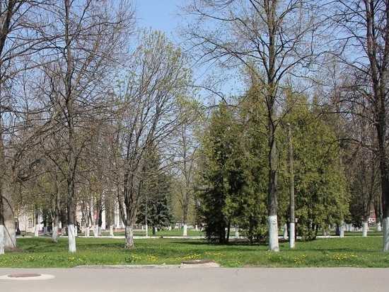 В Курске в парке перед ДК Железнодорожников обновят освещение