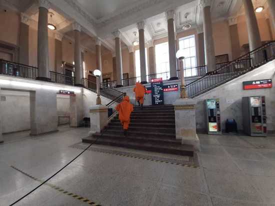 В столице Карелии проведена дезинфекция железнодорожного вокзала